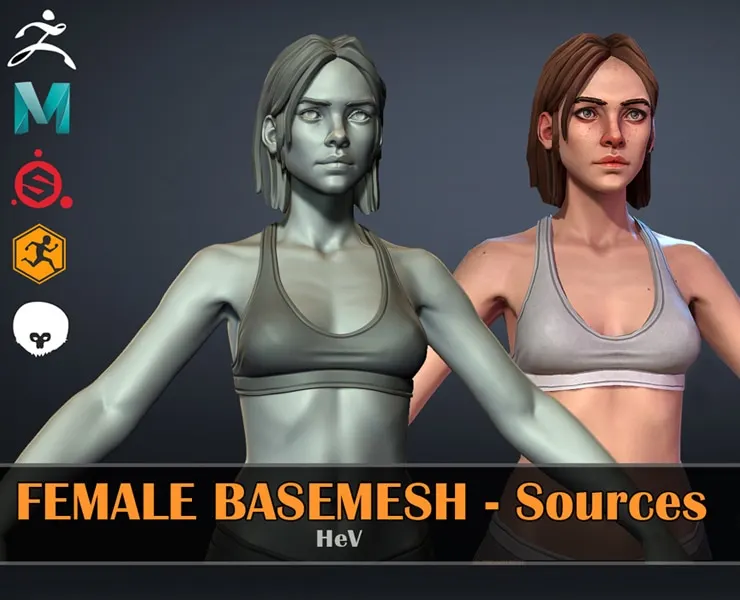 Female Basemesh - Sources Bundle