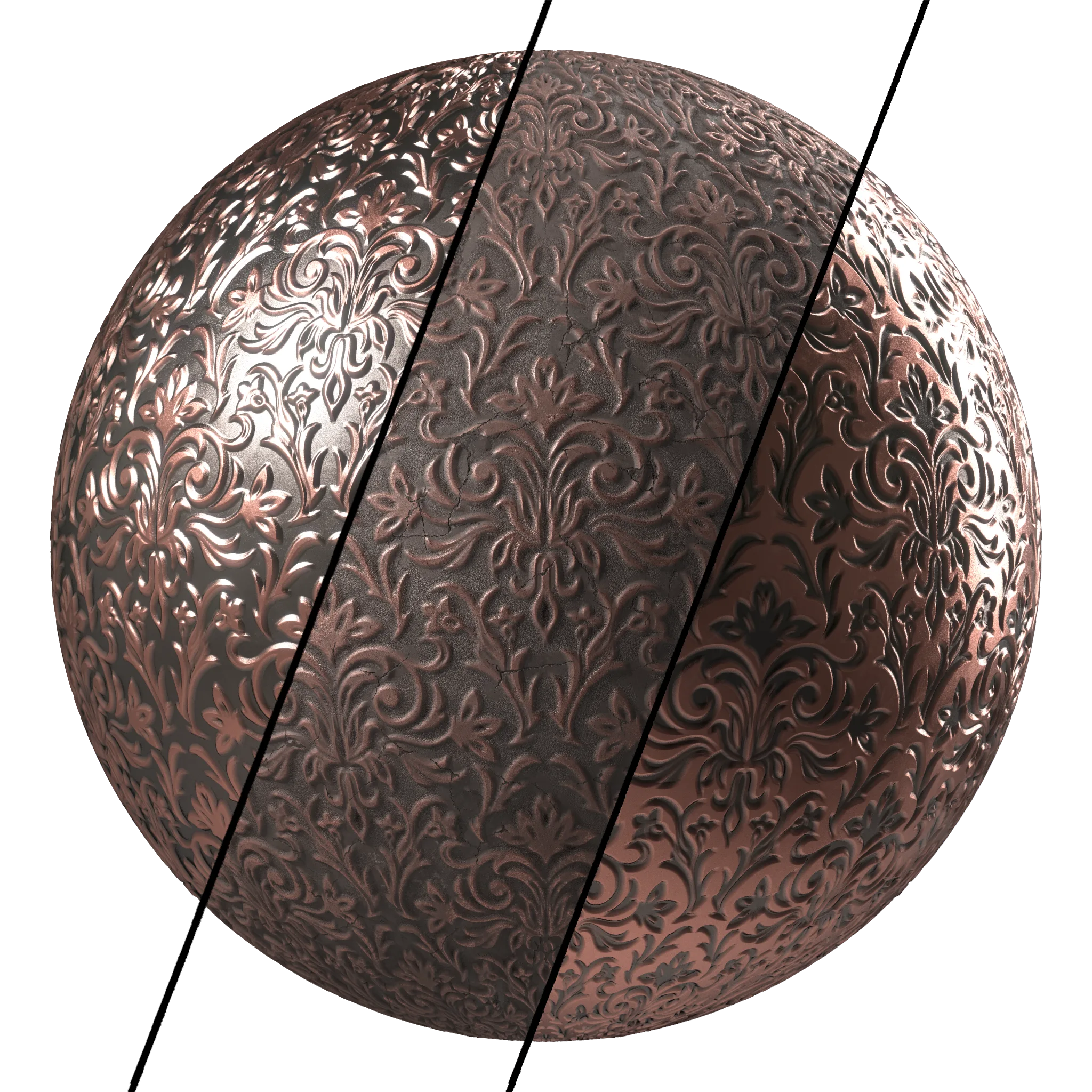 Metal Materials 8- Ornament Metal panels By damage, Pbr 4k Seamless