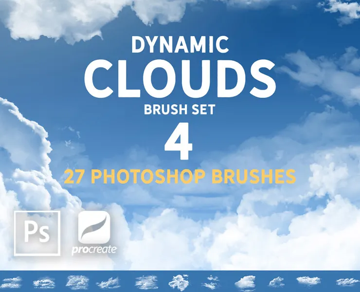 Dynamic Clouds Brush Set 4