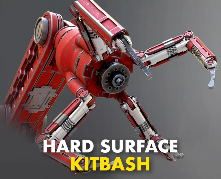 Hard Surface Kitbash + Robot ARM-OM