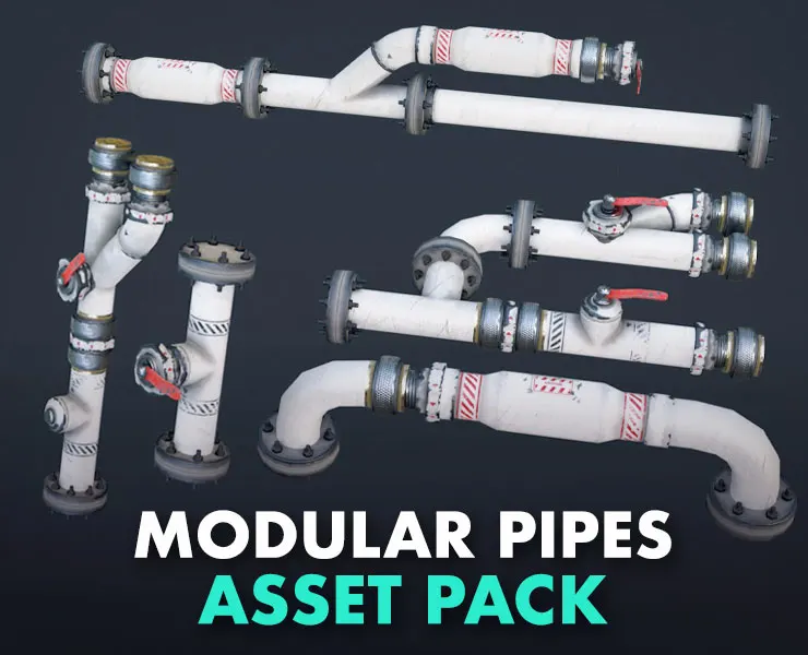 Modular Pipes - Sci-Fi Painted White