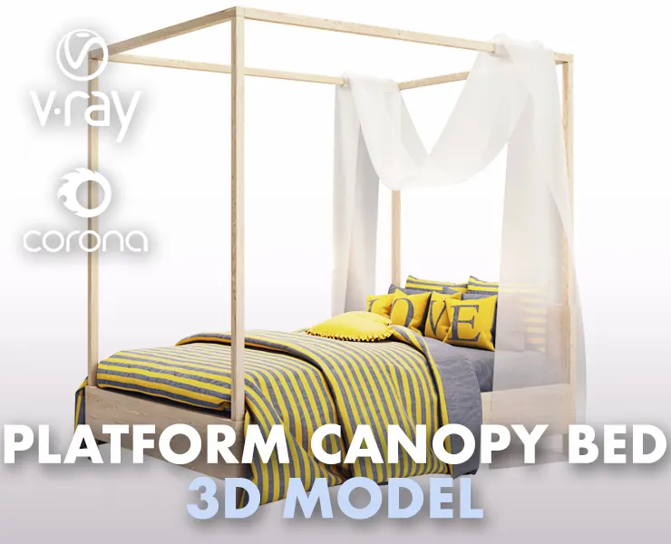 Callum Platform Canopy Bed