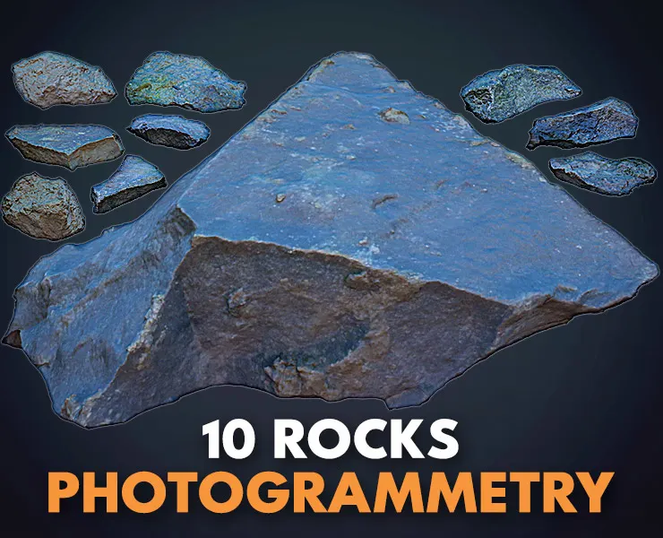 10 Photogrammetry rocks (Vol.1)