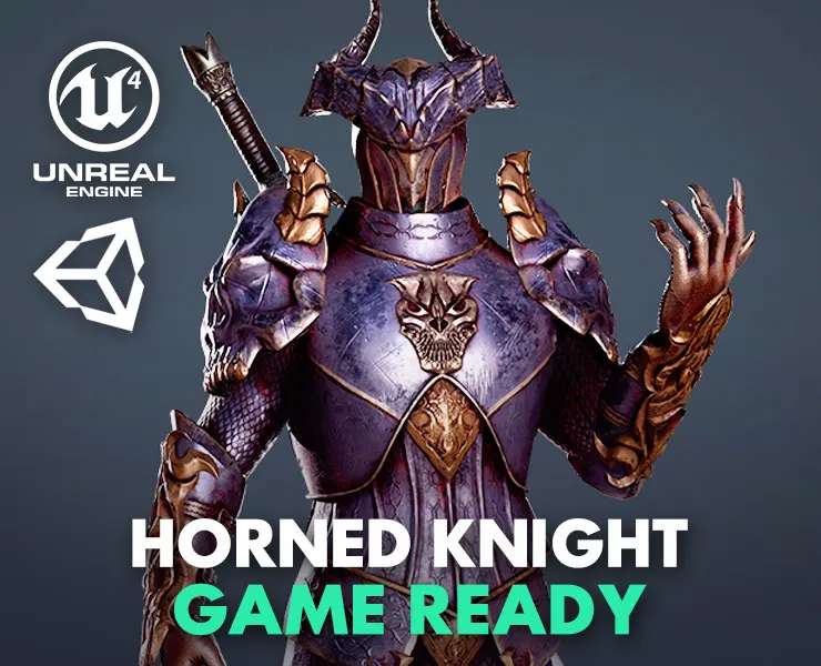 Horned Knight - Game Ready