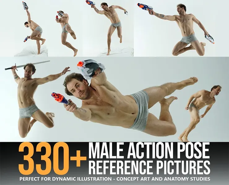 330+ Male Action Pose Reference Pictures