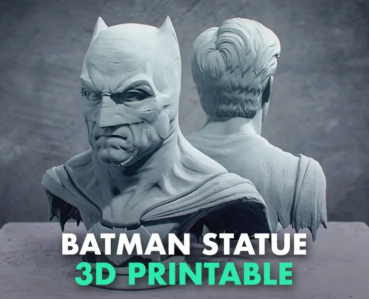 Bat-dude Statue - 3D Printable