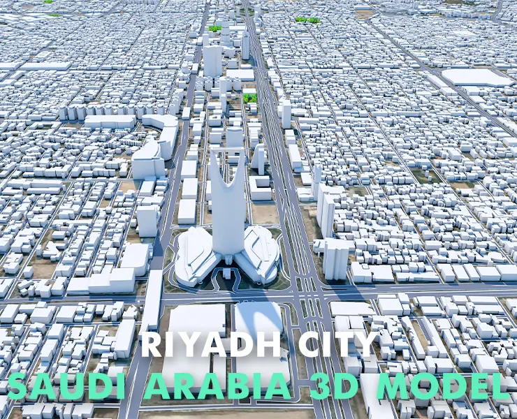 Riyadh City Saudi Arabia 3D Model 120KM