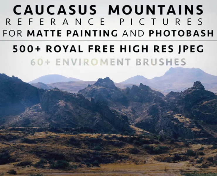 500 + Caucasus Mountains Reference Pictures / Textures For Matte Painting and Photobash