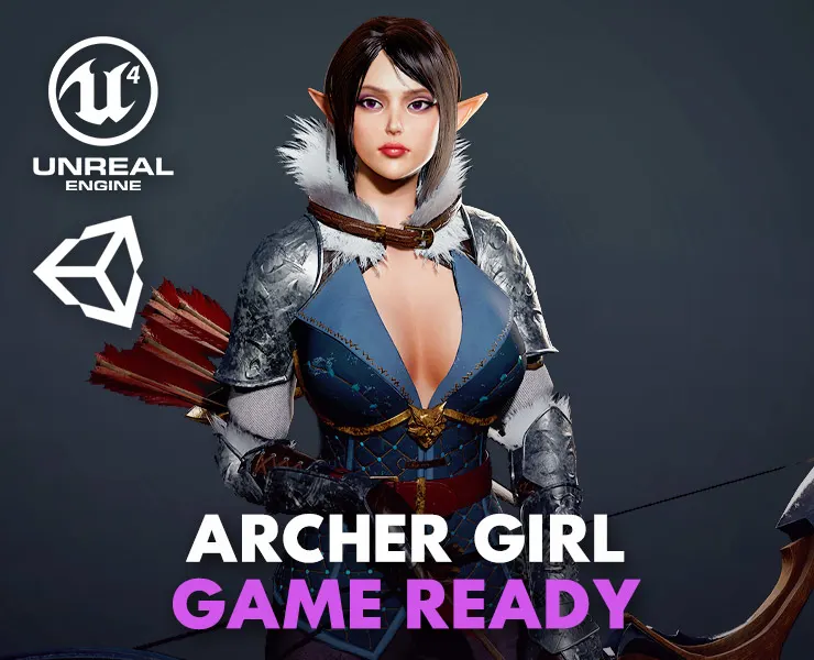 Archer Girl - Game Ready