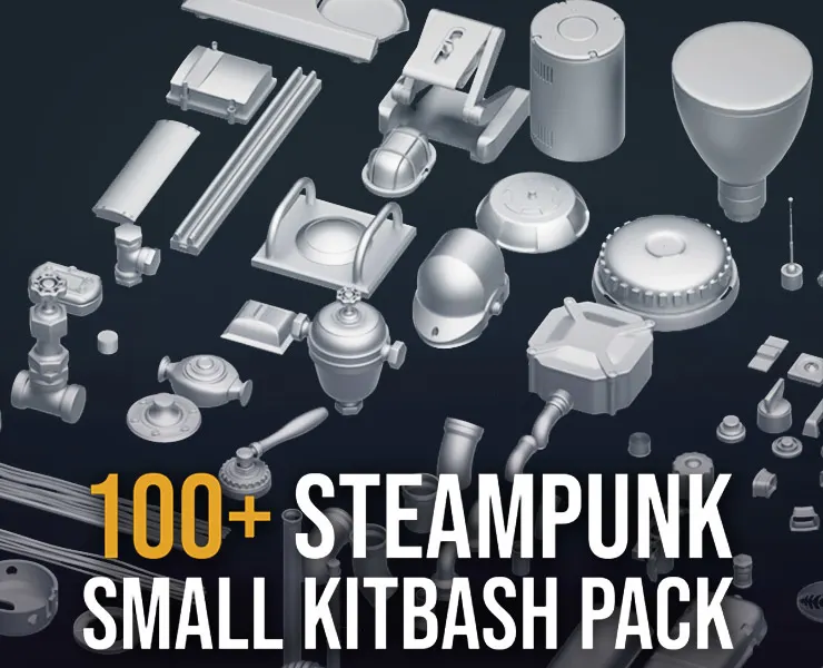 100+ Steampunk Small Kitbash Pack Vol2