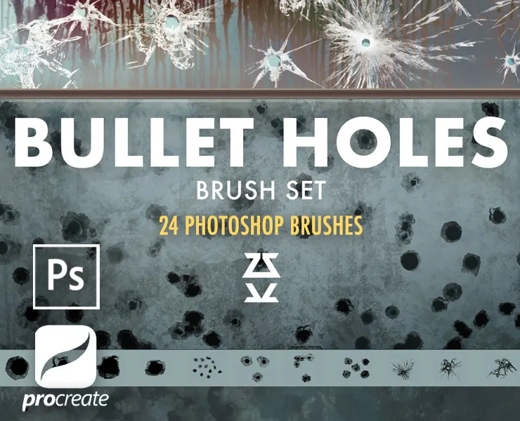 Bullet Holes Brush Set