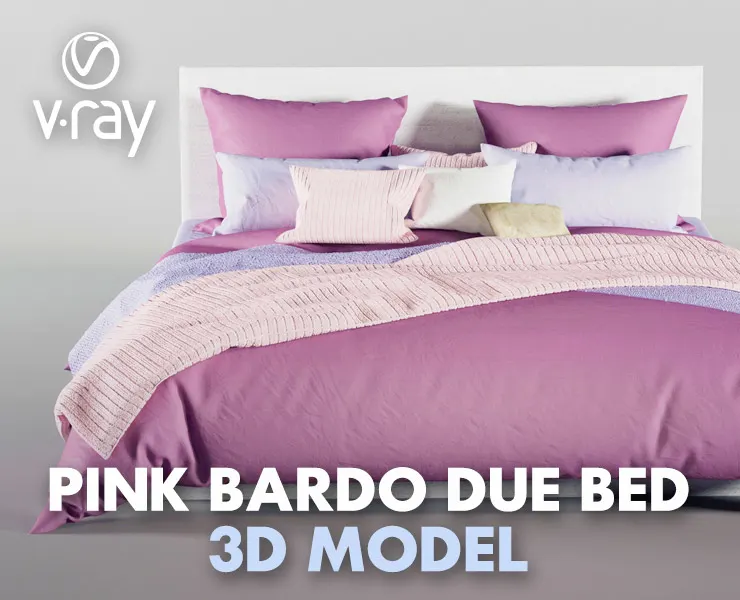 Meridiani Pink Bardo Due Bed