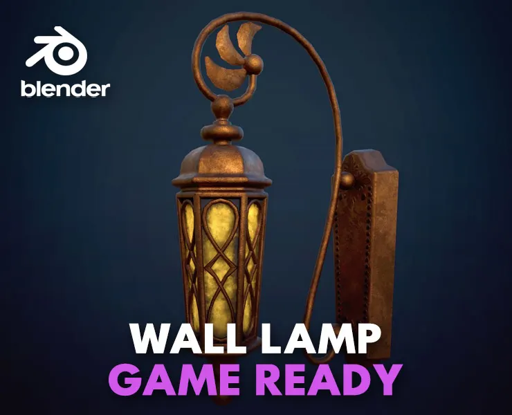 Wall Lamp with 3 Textures and 3 LODs