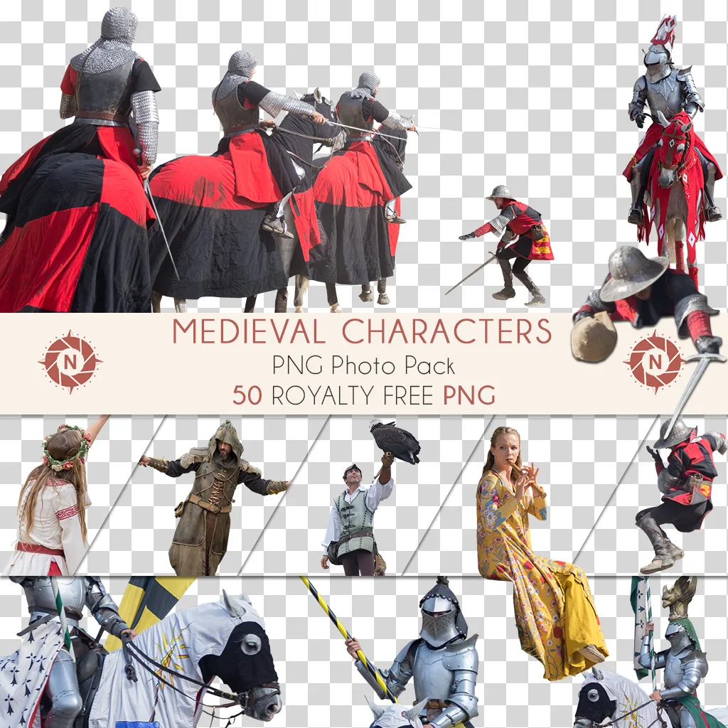 PNG Photo Pack: Medieval Characters