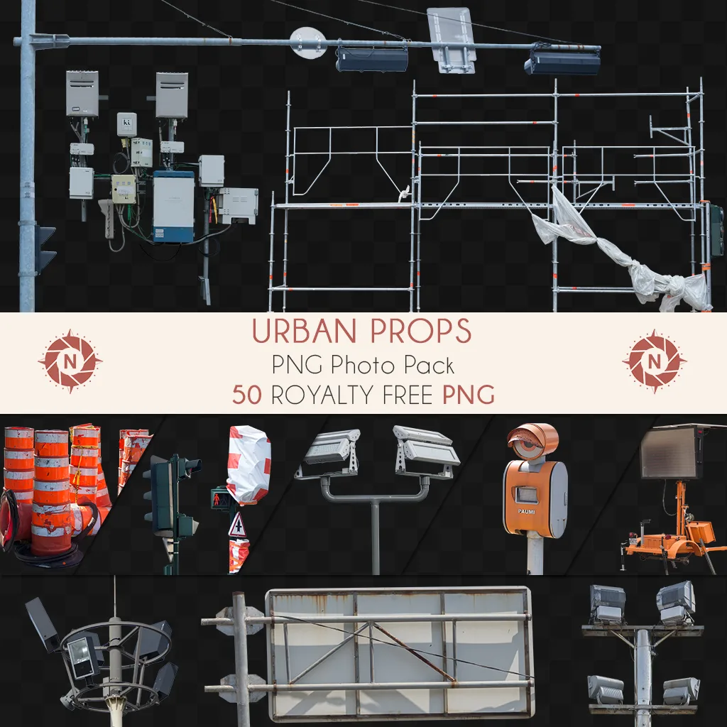 PNG Photo Pack: Urban Props