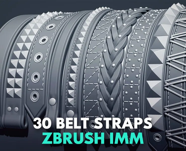 30 IMM Belt / Strap Brush for Zbrush