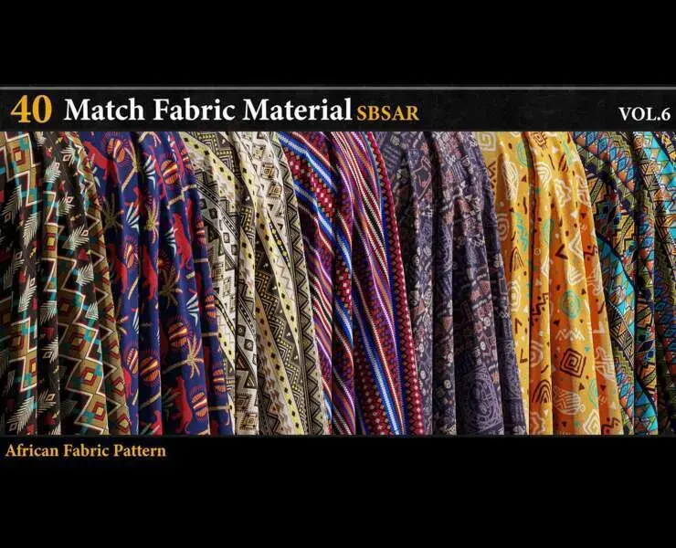 40 Match Fabric Material with AFRICAN FABRIC pattern_SBSAR_VOL.6