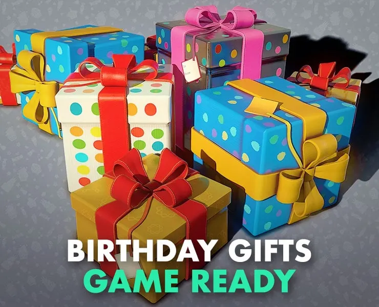 3D Birthday Gifts - Game Ready