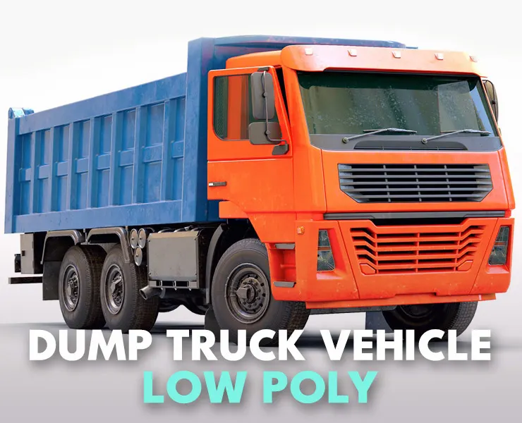 Lowpoly Dump Truck Vehicle