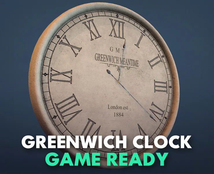 Greenwich Concrete Wall Clock