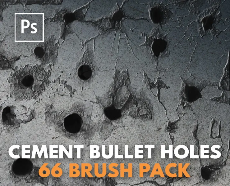 Concrete Bullet Damage Brush Pack