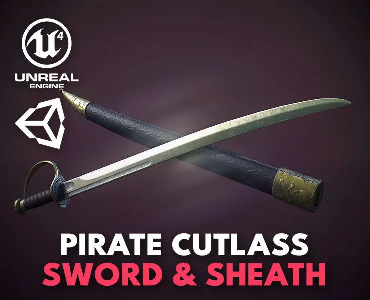 Pirate Cutlass Sword & Sheath