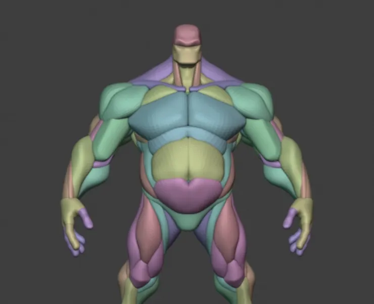 Stylized Heavy Anatomy Blockout