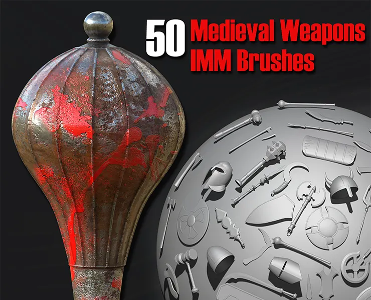 50 Medieval Weapons IMM Brushes