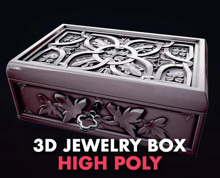 3D Jewelry Box - High Poly