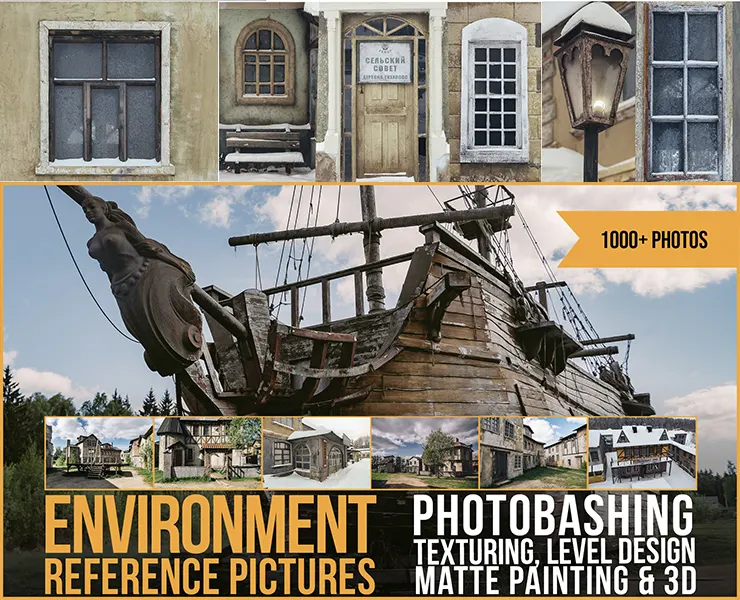 1000+ Environment Reference Pictures for Photobashing, Matte Painting, Level Design, Texturing & 3D