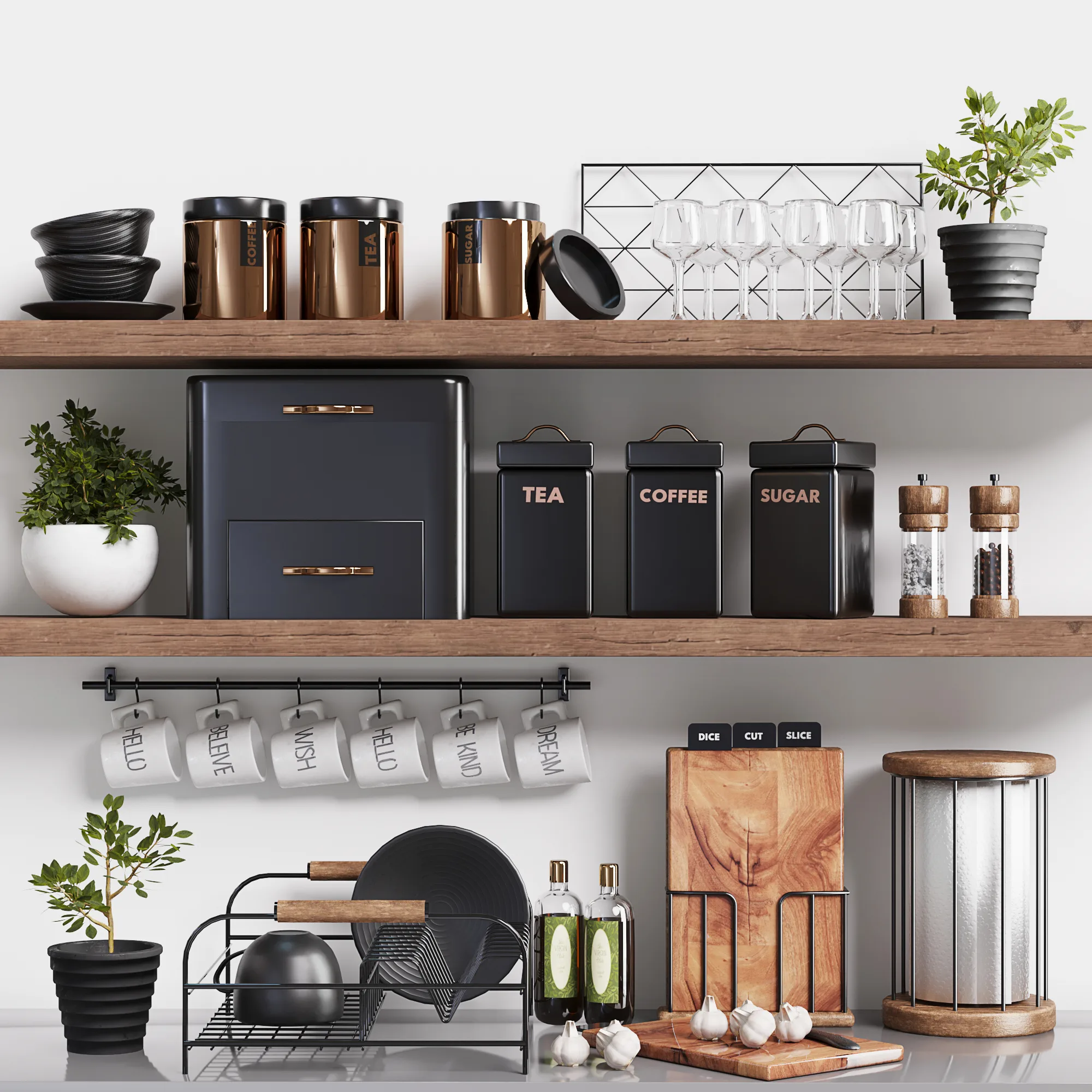 3D Asset Next Kitchen Accessories Shelf