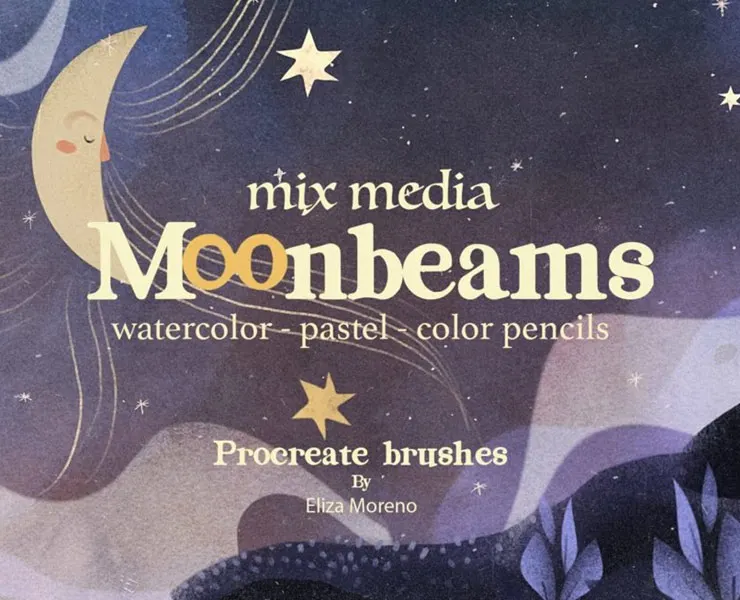 Moonbeams Mix Media brushes