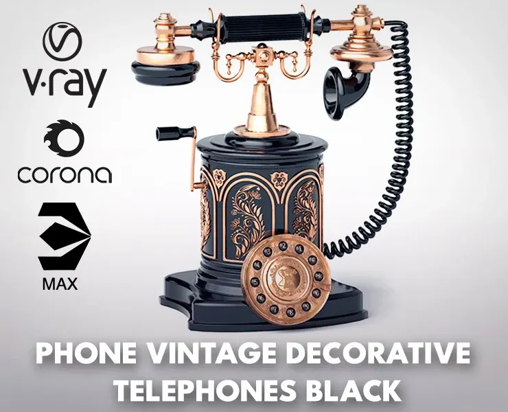 Phone Vintage Decorative Telephones Black