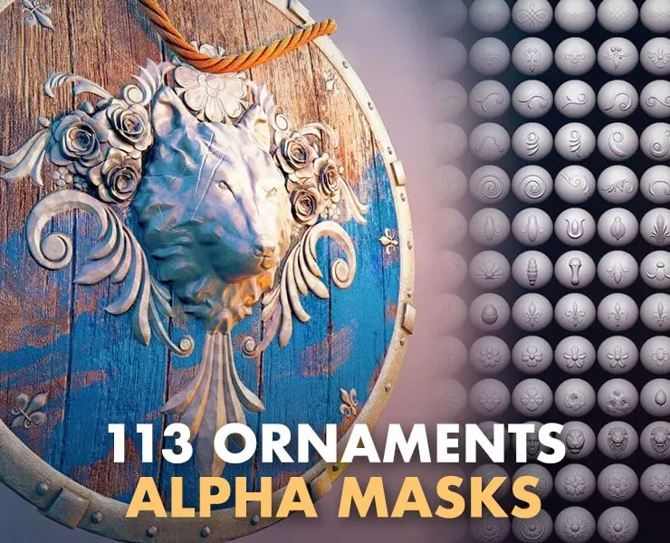 113 Ornaments Alpha Masks