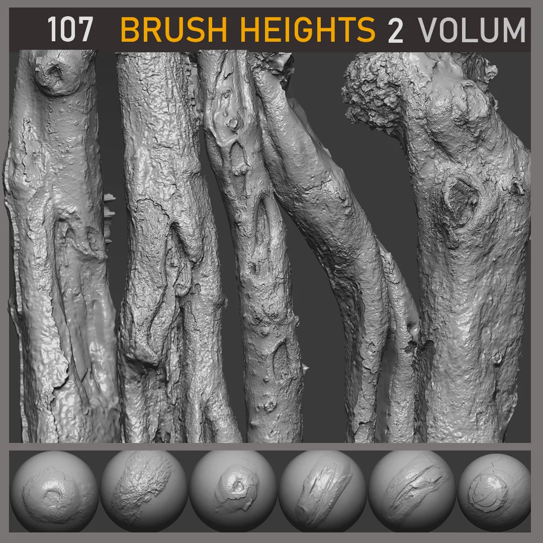 Zbrush - Trunk Detail Brushes 2 Volume