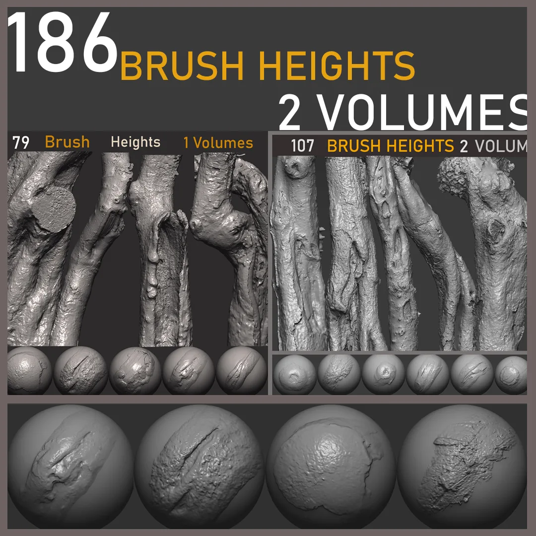 Zbrush - Trunk Detail Brushes 2 Volumes