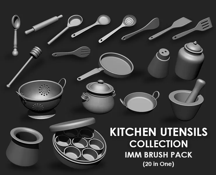 Kitchen Utensils Collection IMM Brushes 20 in one