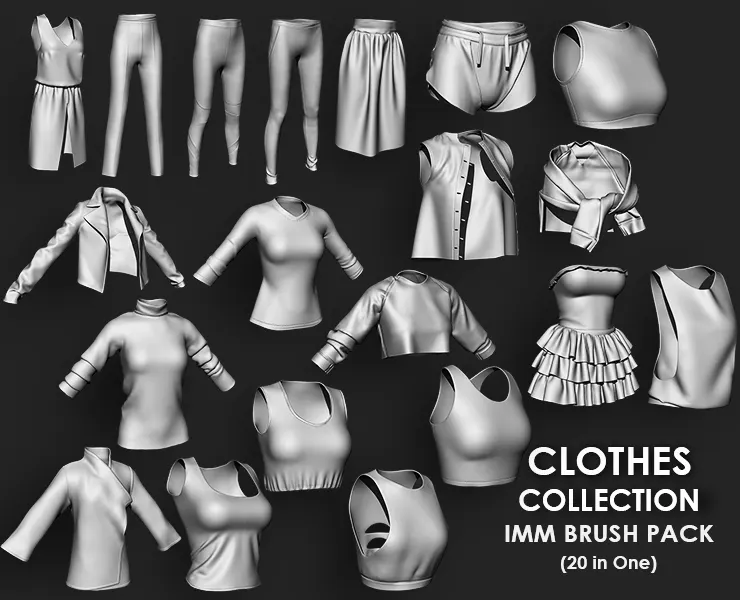Clothes Collection IMM Brush Pack 20 in One