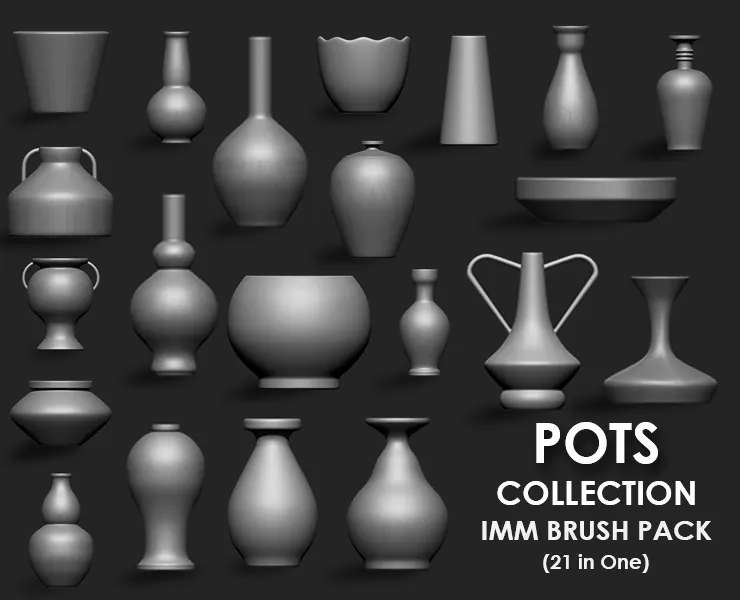 Pots Collection IMM Brush Pack (21 in One)