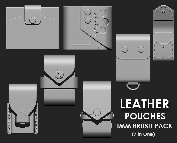 Leather Pouches IMM Bruch Pack 7 in one