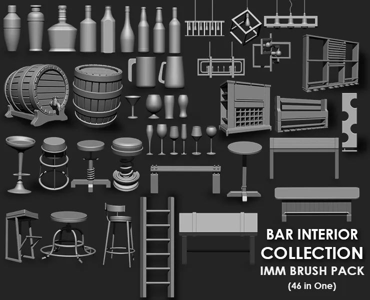 Bar Interior Collection Imm Brush Pack (45 in one)