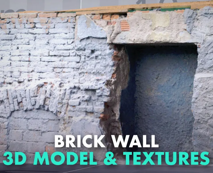 Brick Wall Model - High Quality - Render Ready - 7x 4K UDIMS