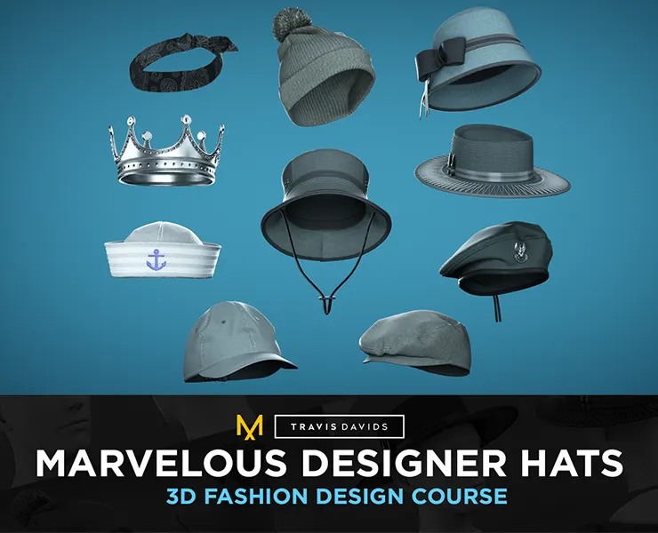 Marvelous Designer Hats - 3D Fashion Design Course
