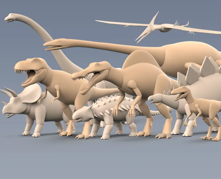 Dinosaur Basemesh Collection