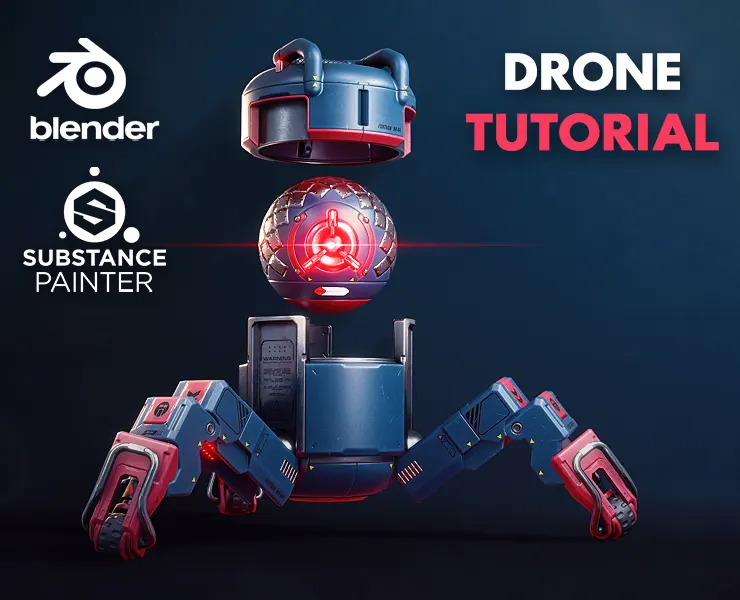 Blender Drone Tutorial - Learn Blender & Substance Painter