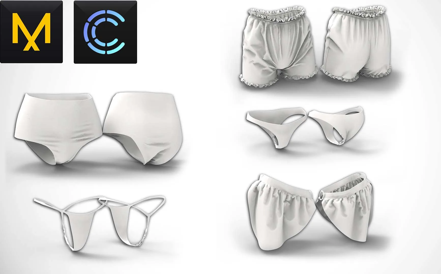 8 Underwear for Woman MD / Clo3D