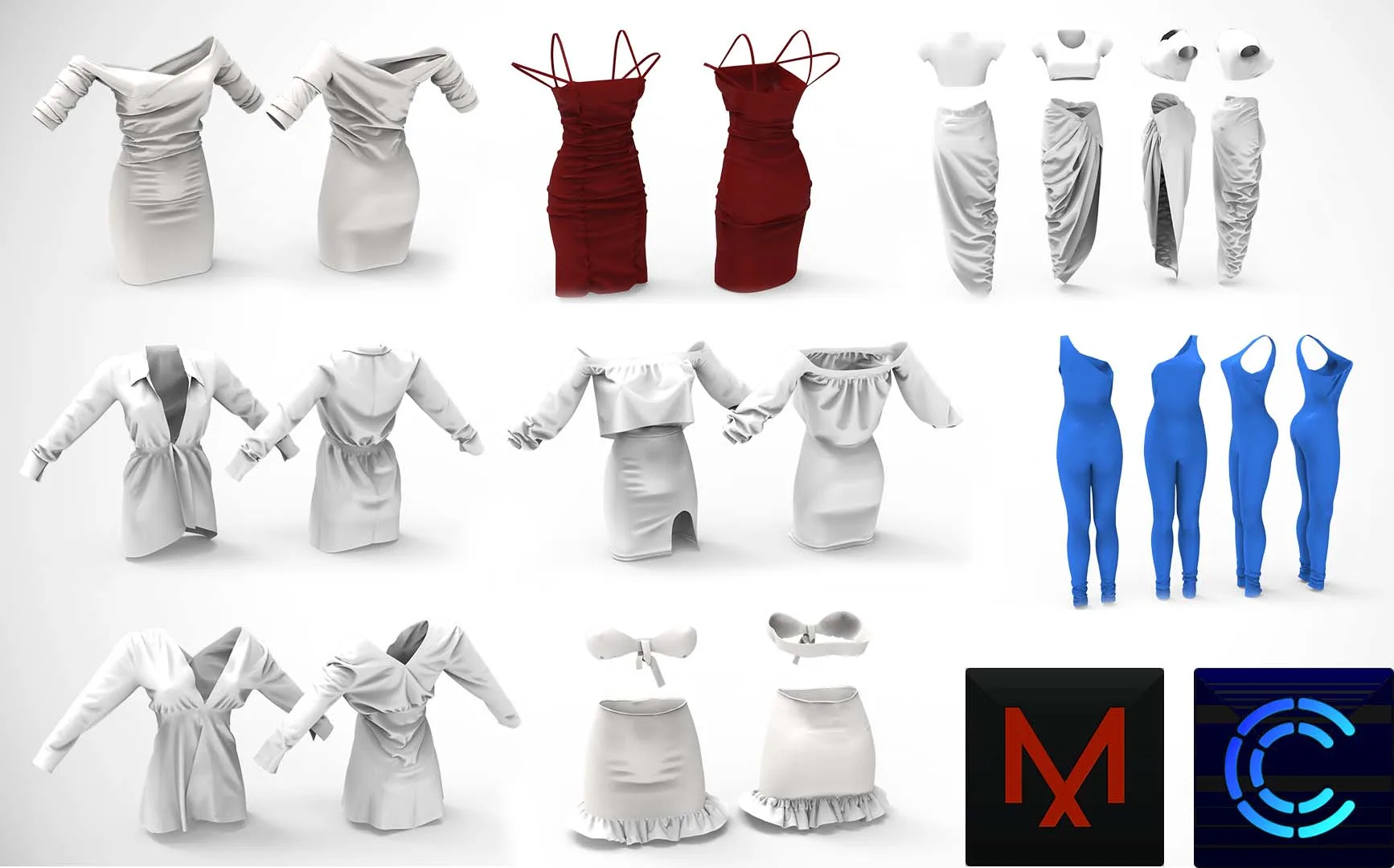 8 Casual MD / Clo3D Dresses