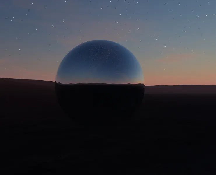 Desert Night Sky with Stars 360 HDRI