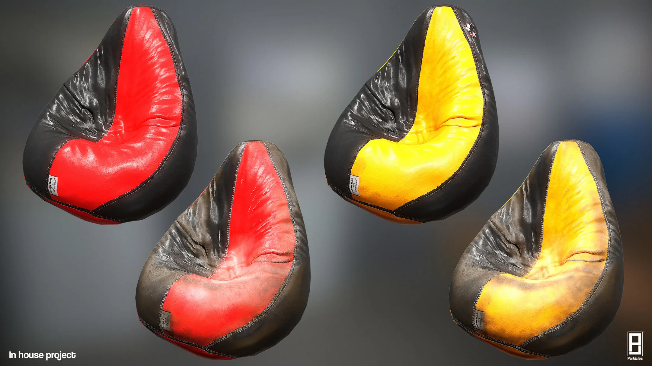 Low-poly Bean Bag Game Ready Asset