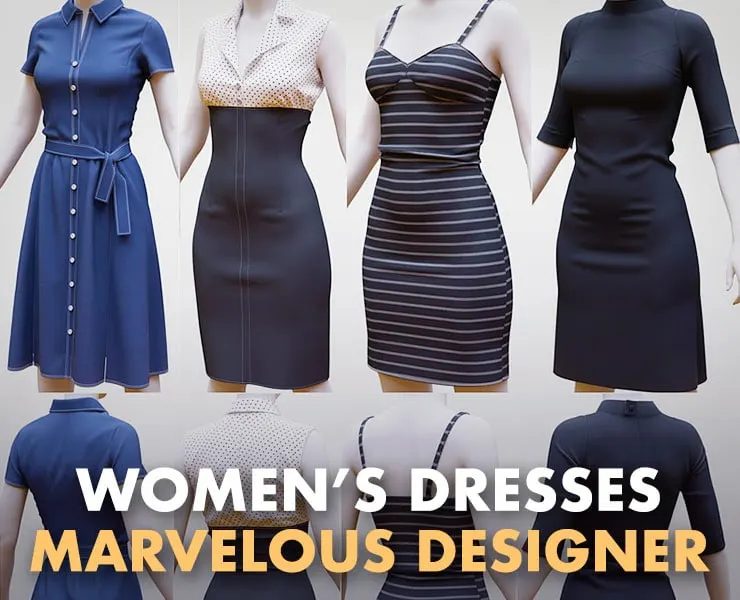 Women’s Dresses in Marvelous Designer 7